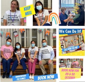 Flu Campaign picture of Drs & Nurses at Harbourside
