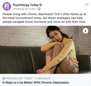 Photo about article living better with Depression
