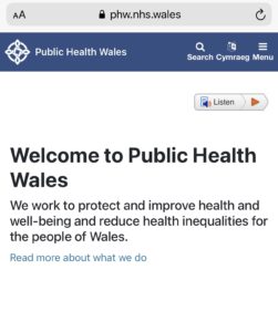 Photo of Public Health Wales Site